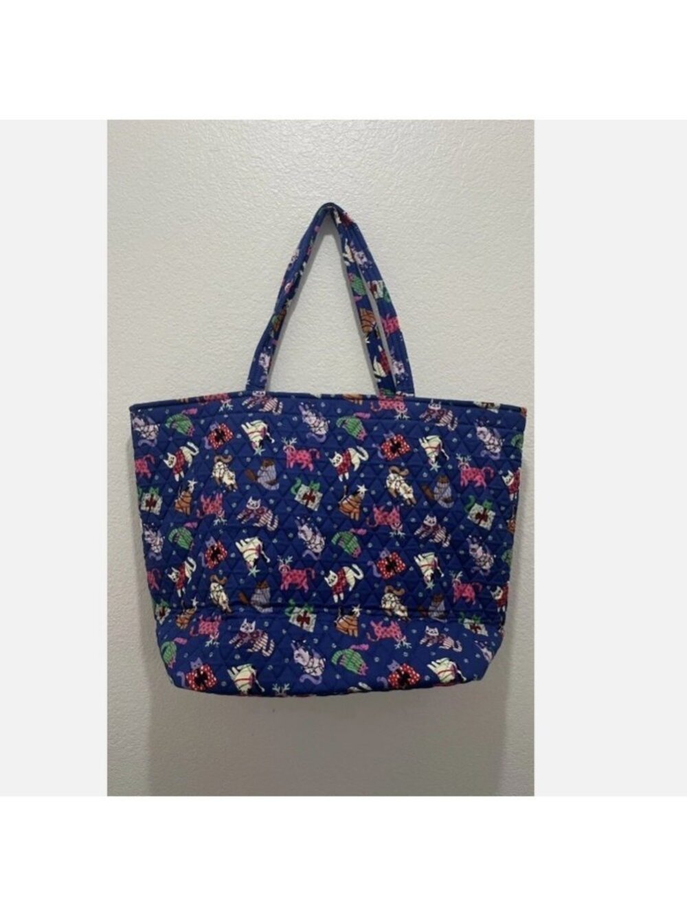 Vera Bradley Catnip Christmas Essential Grand Tote Quilted Tote Bag NWT - Picture 4 of 6